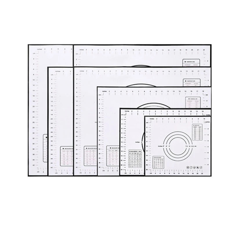 Oversize 80/70/60Cm Silicone Baking Mat Pastry Rolling Kneading Pad Kitchen Crepes Pizza Dough Non-Stick Pan Pastry Mat