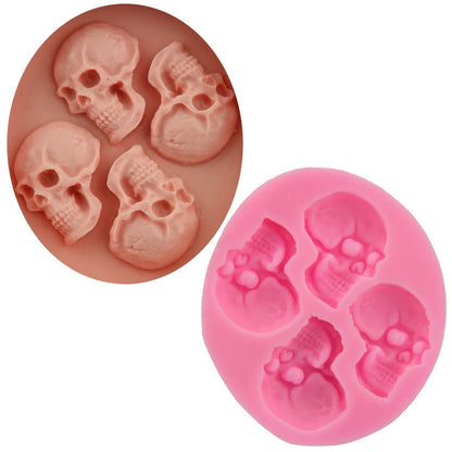 Skull Chocolate Cake Silicone Mold Fondant Decoration Mold DIY Baking Tools