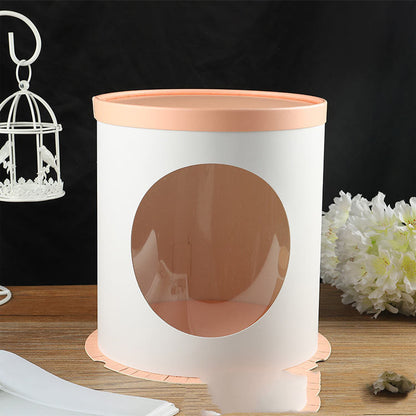 Tortenbox mit Fenster, rund