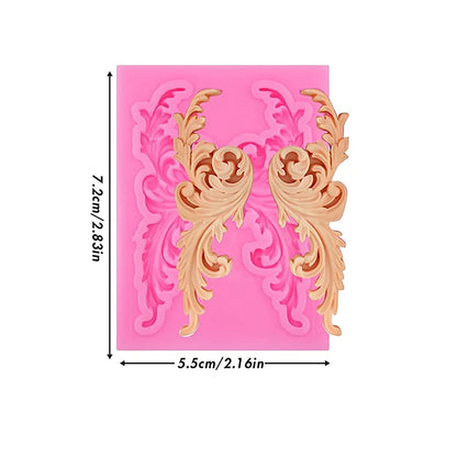 Baroque Grace Fondant Silicone Mold Embossed Flower Lace Mold 3D Carved Decorative Cupcake Decoration Resin Molds