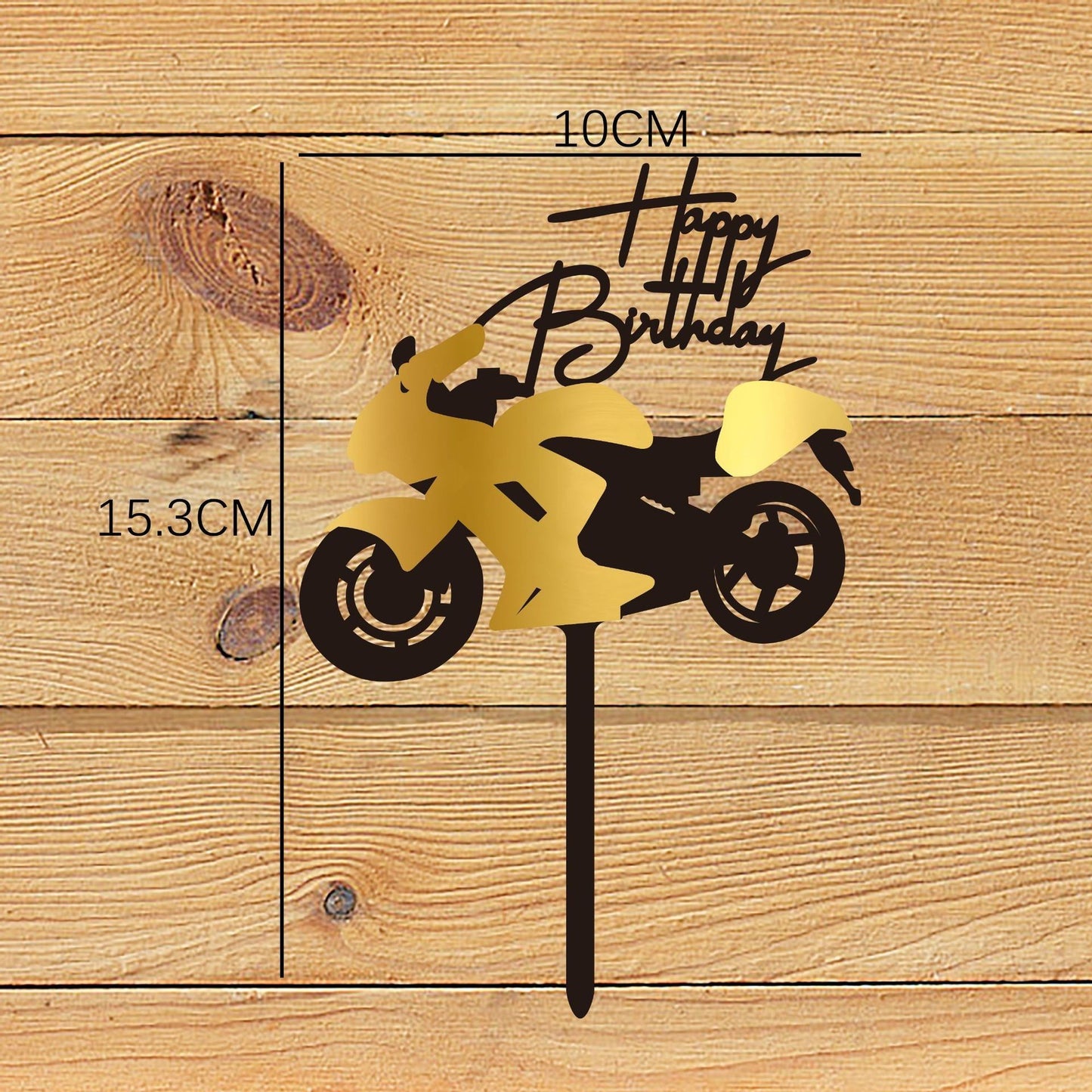 Motorcycle Car Birthday Cake Insertion Party Decoration