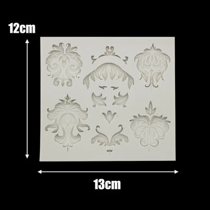 Baroque Silicone Mold Embossed Border Pearl Fudge Mold Rope Chain Bag Zipper Cake Decorating for Kitchen DIY Baking Tools