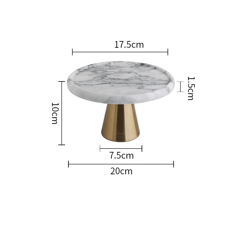 Tortenplatte aus Marmor mit Glasglocke