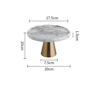 Tortenplatte aus Marmor mit Glasglocke