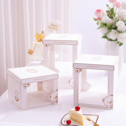 Tortenbox Set - mit Fenster und ''Bärchen'' Motive