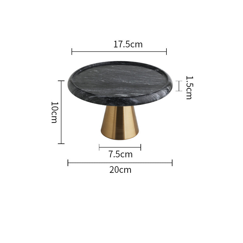 Tortenplatte aus Marmor mit Glasglocke