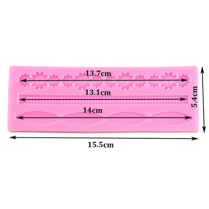 Baroque Grace Fondant Silicone Mold Embossed Flower Lace Mold 3D Carved Decorative Cupcake Decoration Resin Molds