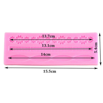 Baroque Grace Fondant Silicone Mold Embossed Flower Lace Mold 3D Carved Decorative Cupcake Decoration Resin Molds