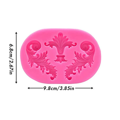 Baroque Grace Fondant Silicone Mold Embossed Flower Lace Mold 3D Carved Decorative Cupcake Decoration Resin Molds