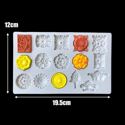 Barock Fondant Silikonform, Tortenranddekoration
