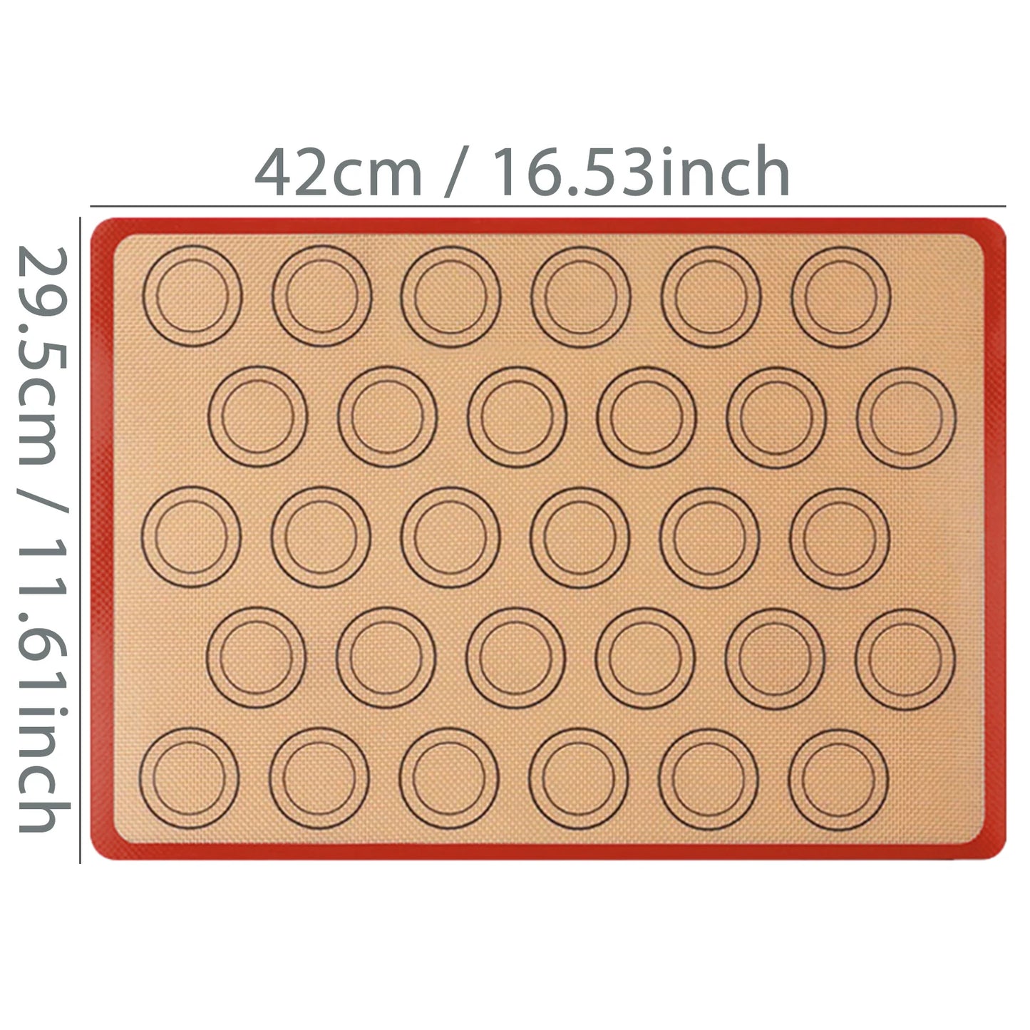 Backmatte für Macarons aus Silikon 2 Stück