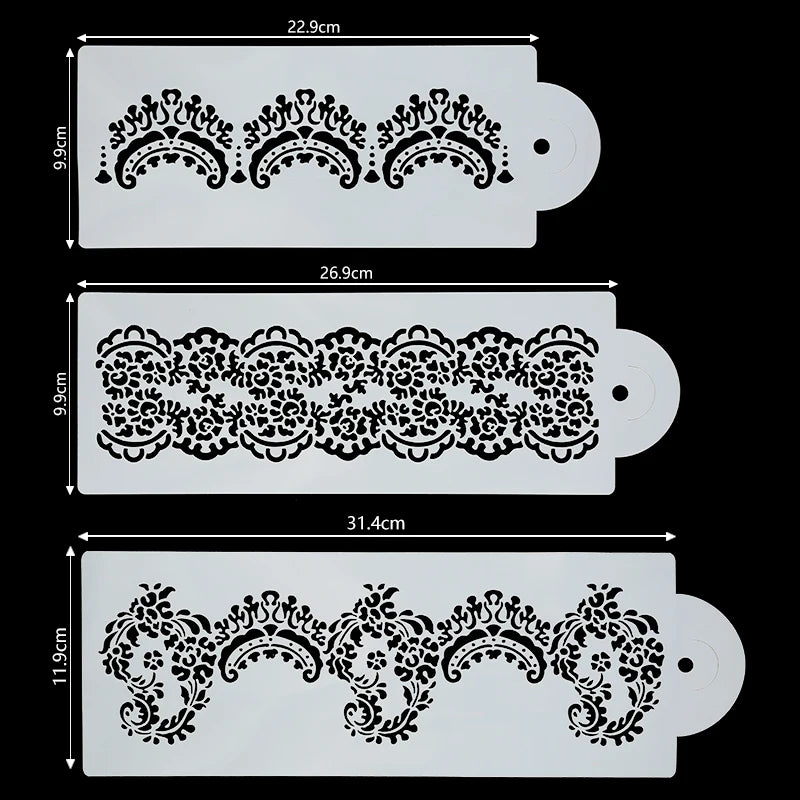  Tortenschablone, 3 Stück