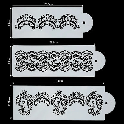  Tortenschablone, 3 Stück