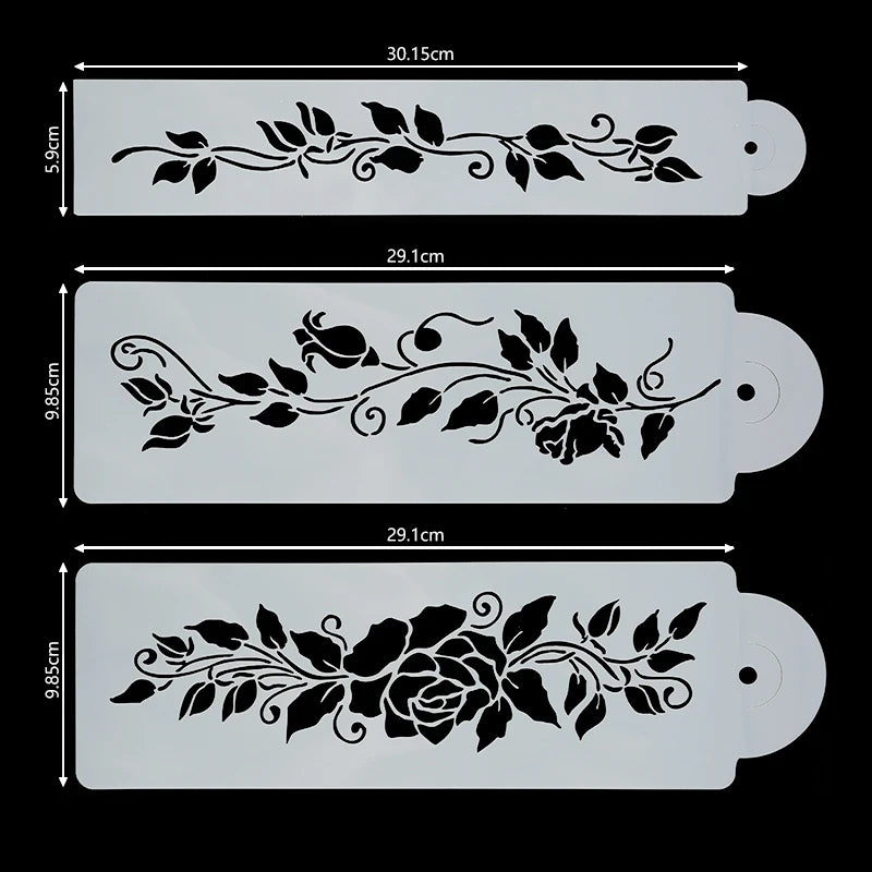  Tortenschablone, 3 Stück