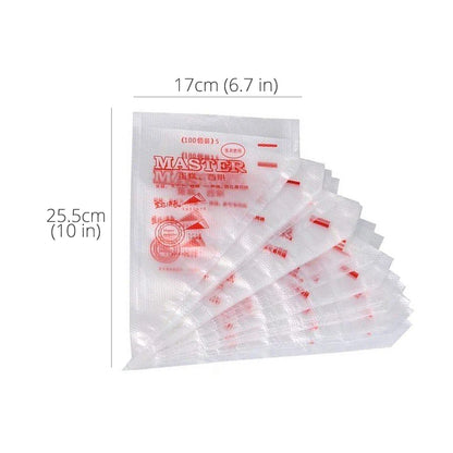 100-Pack Pastry Bags 10-Inch Disposable Icing Bags Decorating Bags Baking and Cake Decorating Supplies, Kitchen Gadgets