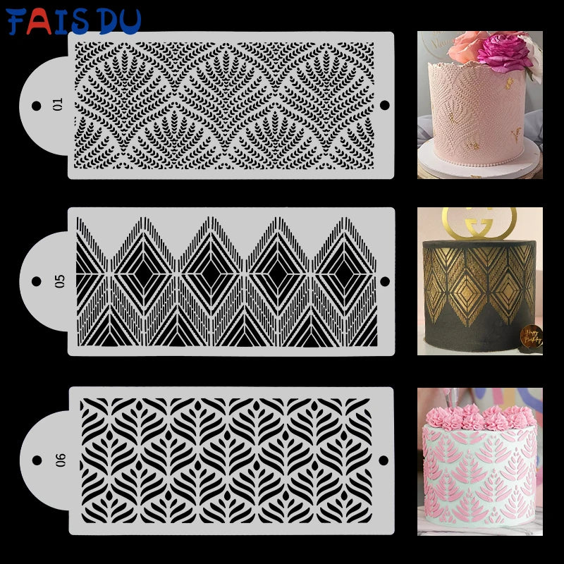  Tortenschablone, 3 Stück