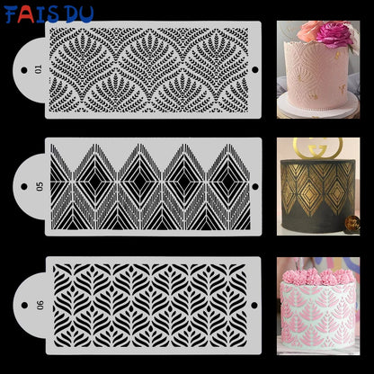  Tortenschablone, 3 Stück