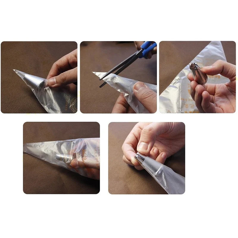 100-Pack Pastry Bags 10-Inch Disposable Icing Bags Decorating Bags Baking and Cake Decorating Supplies, Kitchen Gadgets