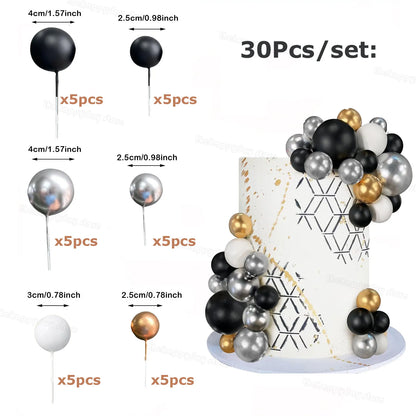30 Stück Tortendeko Kugelm