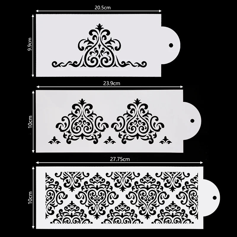  Tortenschablone, 3 Stück