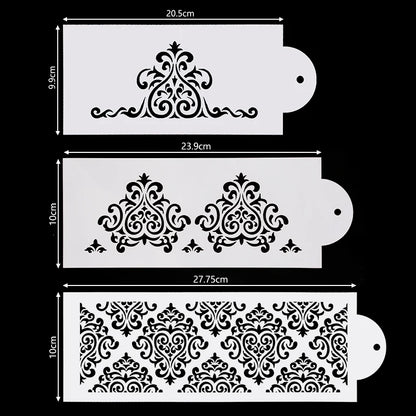  Tortenschablone, 3 Stück