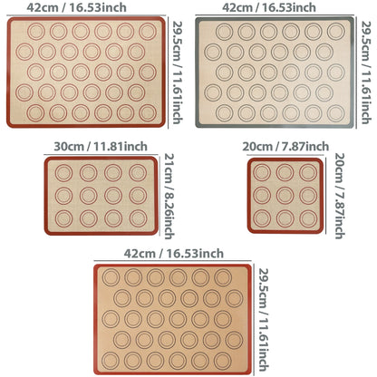 Backmatte für Macarons aus Silikon 2 Stück