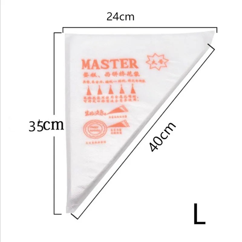 100/50/20 PCS Disposable Pastry Bags Cake Cream Decoration Kitchen Icing Food Preparation Bags Cup Cake Piping Tools for Baking