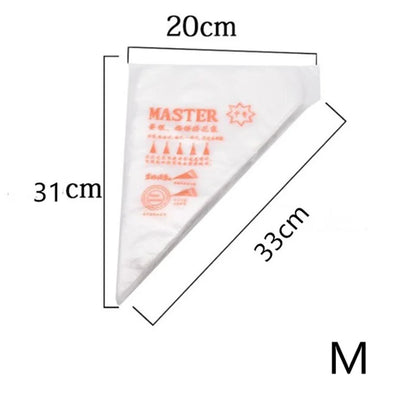 100/50/20 PCS Disposable Pastry Bags Cake Cream Decoration Kitchen Icing Food Preparation Bags Cup Cake Piping Tools for Baking
