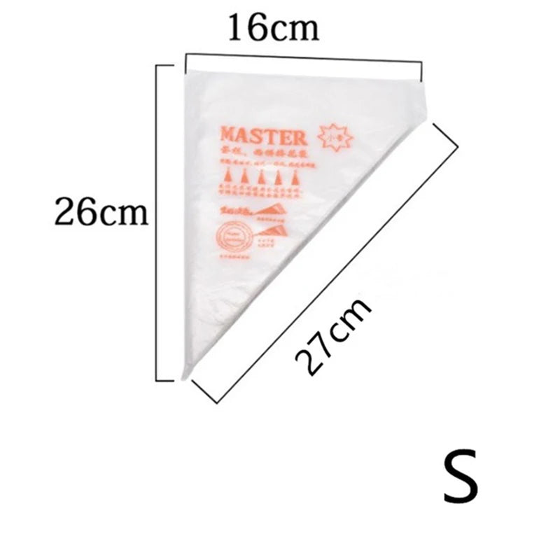 100/50/20 PCS Disposable Pastry Bags Cake Cream Decoration Kitchen Icing Food Preparation Bags Cup Cake Piping Tools for Baking